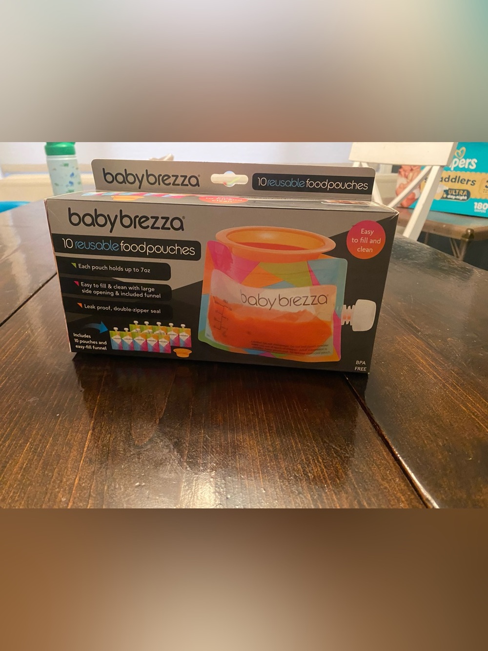 Baby Brezza 10 Reusable Food Pouches with Funnel